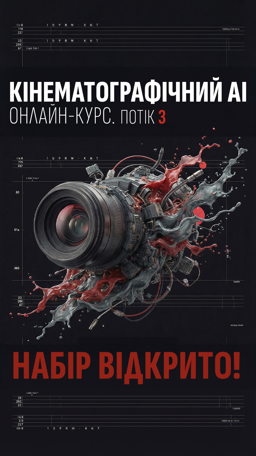 Перший і єдиний в Україні курс з професійної AI-режисури та кінематографічного AI-продакшену для реклами, кіно та серіалів преміум-рівня